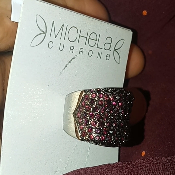 NWT Michela Currone studded purple and silver ring - Picture 3 of 9